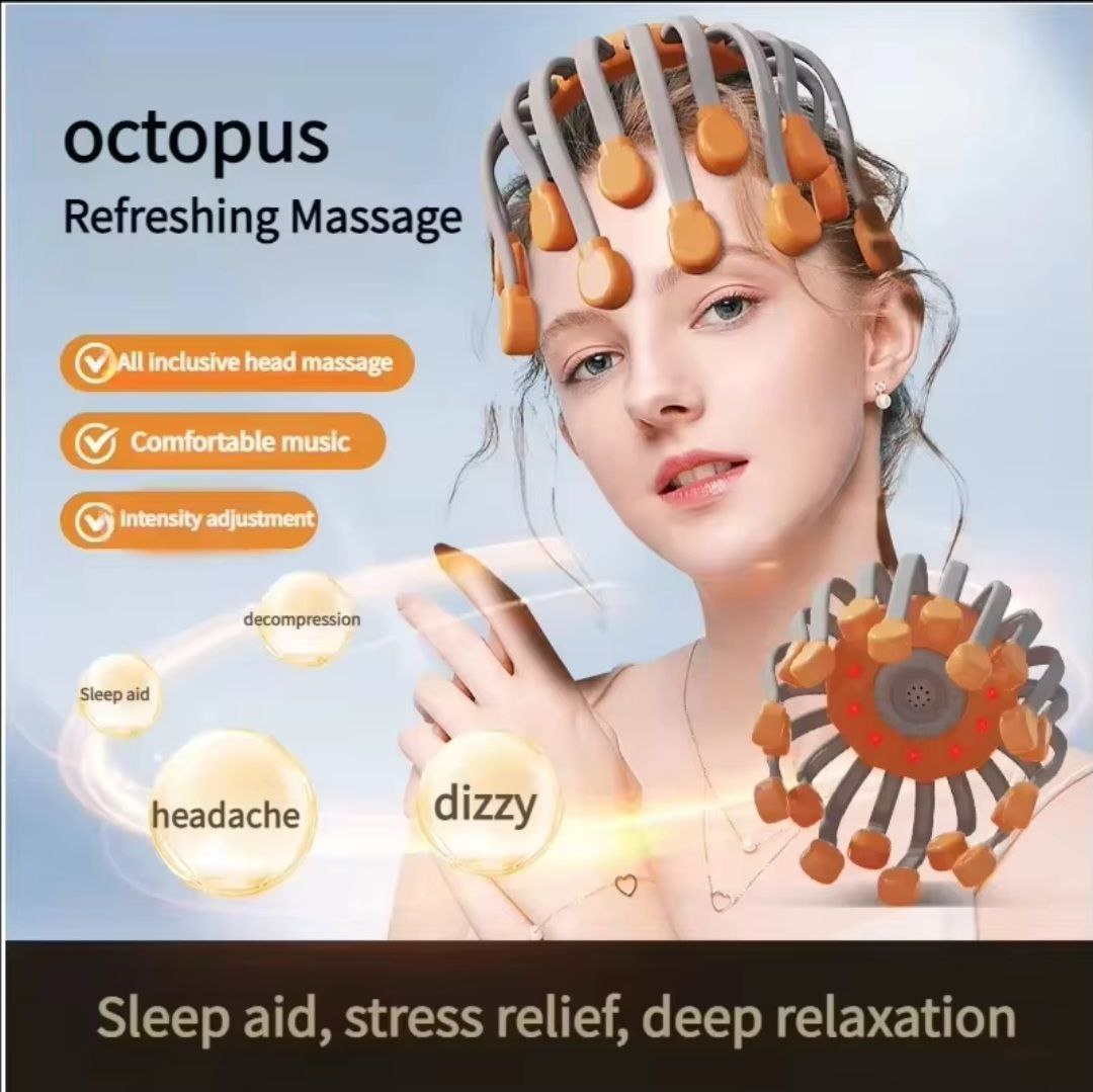 360° Electric Head Massager – 20-Claw Full Wrap Scalp Relaxation Machine