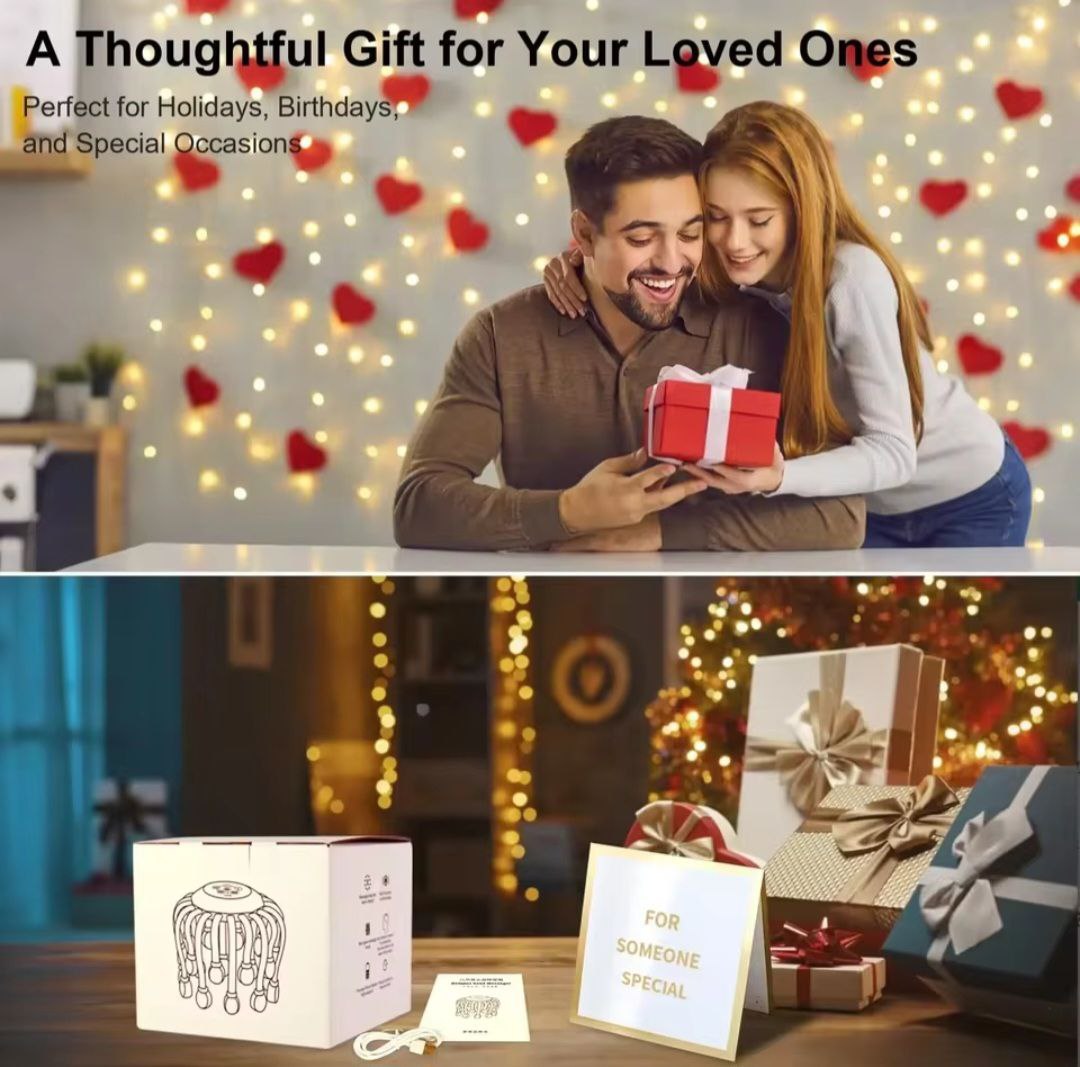 360° Electric Head Massager – 20-Claw Full Wrap Scalp Relaxation Machine