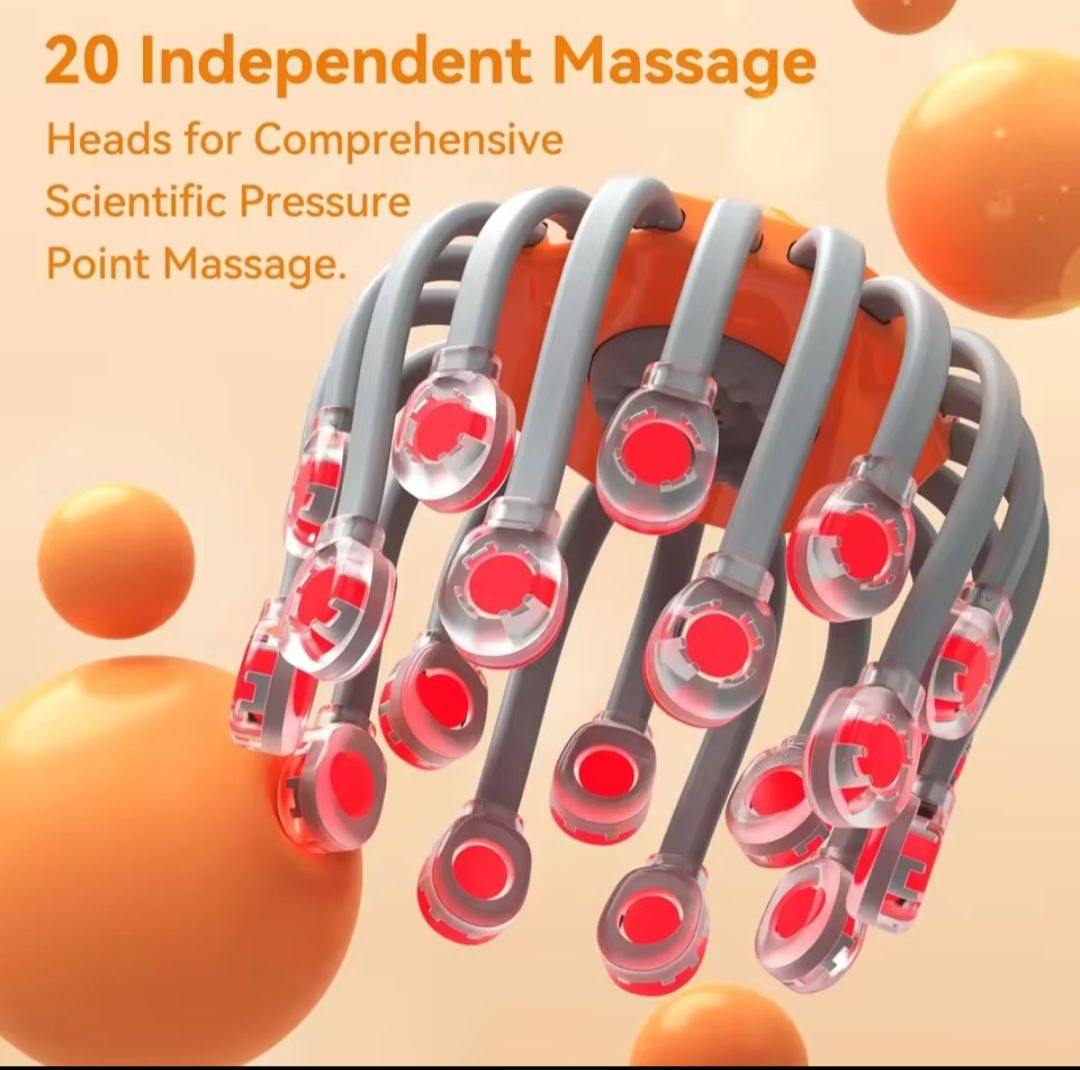 360° Electric Head Massager – 20-Claw Full Wrap Scalp Relaxation Machine