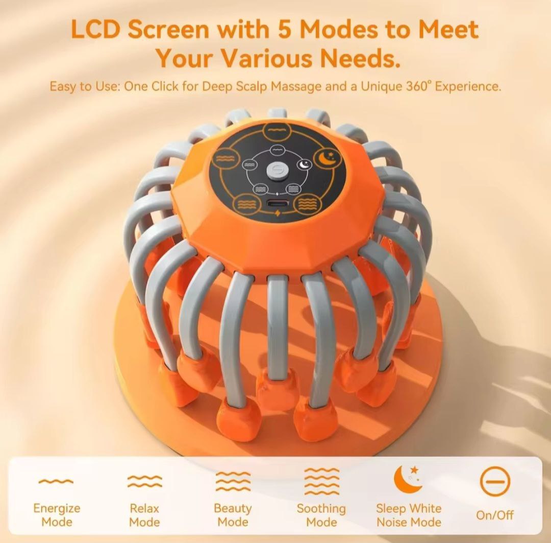 360° Electric Head Massager – 20-Claw Full Wrap Scalp Relaxation Machine